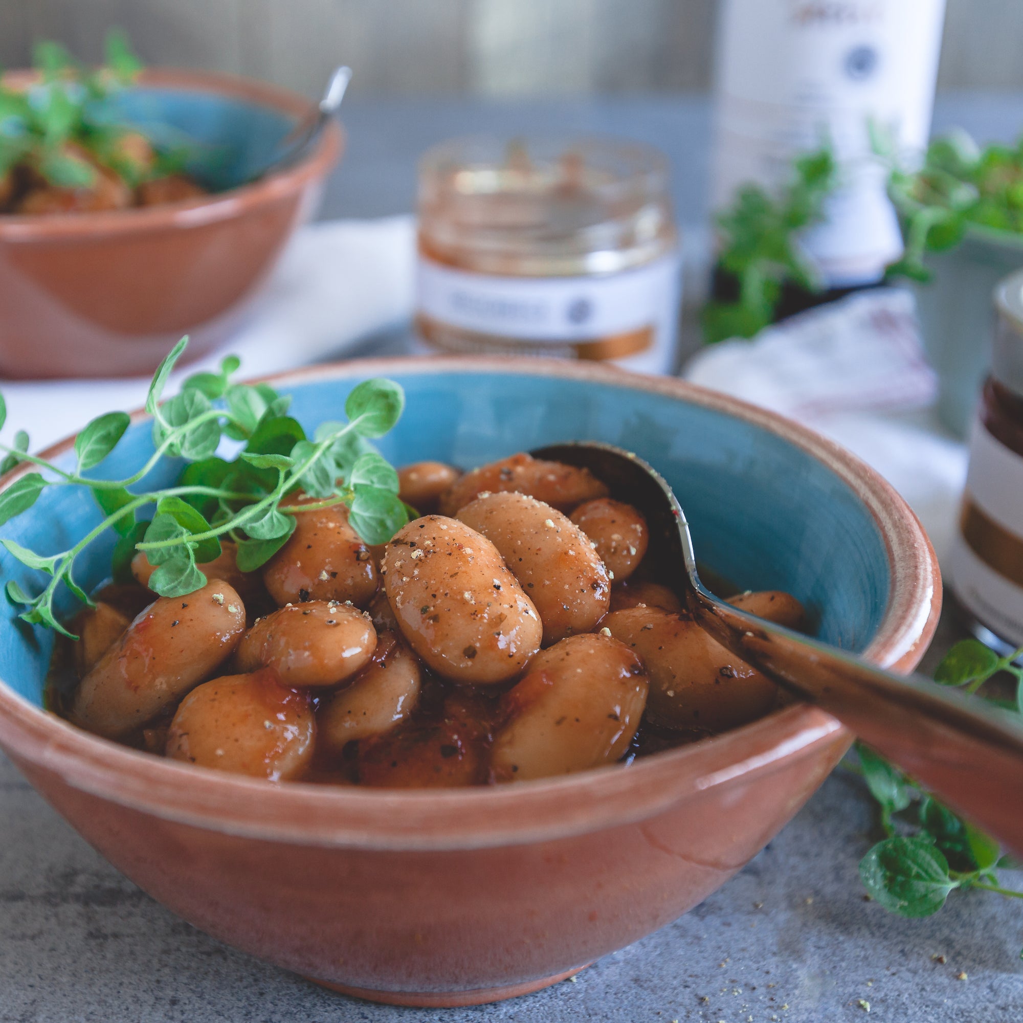Riesenbohnen in Tomatensoße