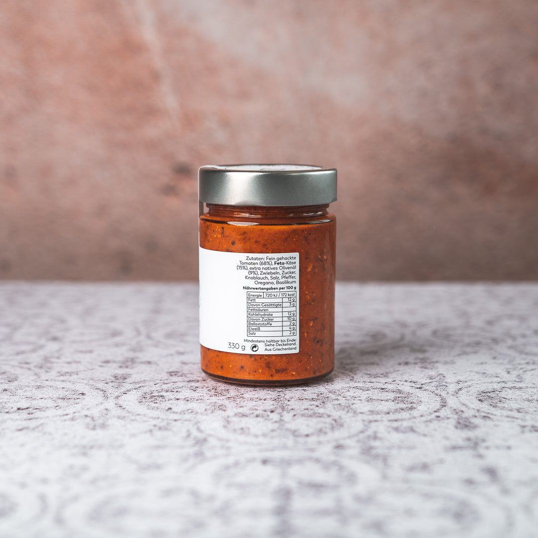 Tomatensugo Feta-Käse